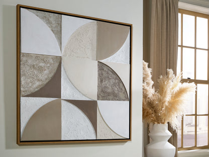 Cape Furniture Outlet - Ashley Furniture - Harelman Wall Decor - Wall Art / Tan/Taupe/White - A8000502