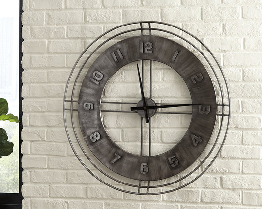 Cape Furniture Outlet - Ashley Furniture - Ana Sofia Wall Decor - Wall Clock / Antique Gray - A8010068