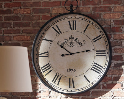 Cape Furniture Outlet - Ashley Furniture - Augustina Wall Decor - Wall Clock / Antique Black - A8010110