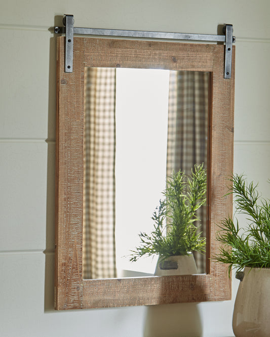 Cape Furniture Outlet - Ashley Furniture - Lanie Mirror - Accent Mirror / Antique Brown - A8010223