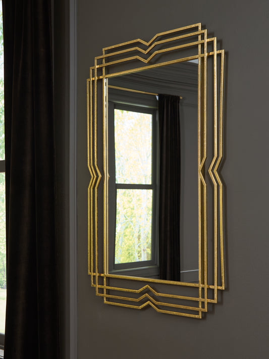 Cape Furniture Outlet - Ashley Furniture - Claybrook Mirror - Accent Mirror / Gold Finish - A8010349