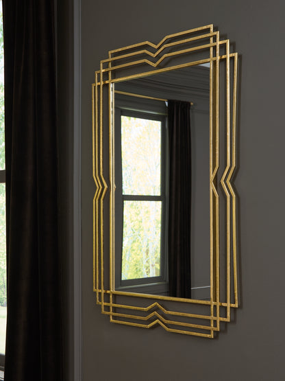 Cape Furniture Outlet - Ashley Furniture - Claybrook Mirror - Accent Mirror / Gold Finish - A8010349