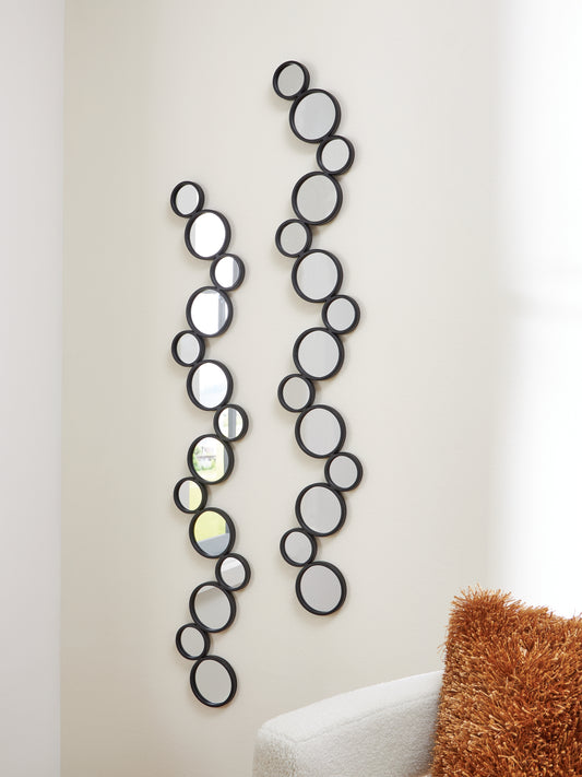 Cape Furniture Outlet - Ashley Furniture - Vinler Mirror - Accent Mirror Set (Set of 2) / Black - A8010353