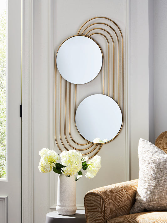 Cape Furniture Outlet - Ashley Furniture - Warrenley Mirror - Accent Mirror / Gold Finish - A8010401