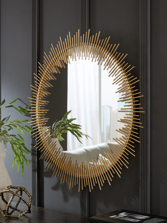 Cape Furniture Outlet - Ashley Furniture - Wainport Mirror - Accent Mirror / Gold Finish - A8010405