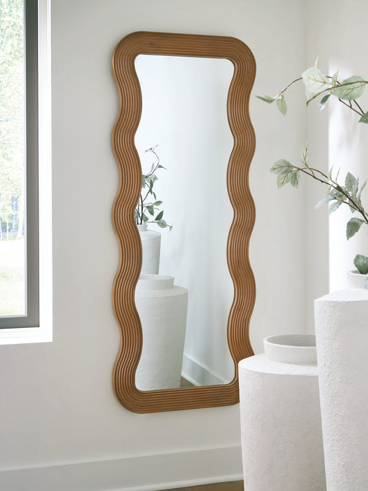 Cape Furniture Outlet - Ashley Furniture - Ellisonville Mirror - Floor Mirror / Brown - A8010413