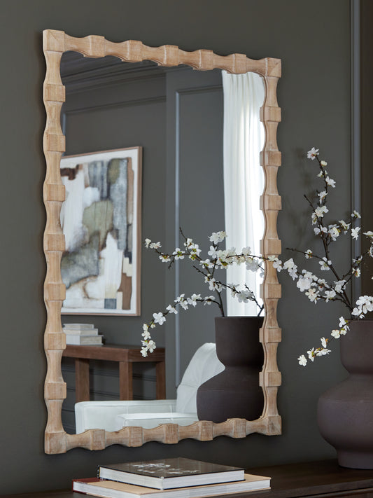 Cape Furniture Outlet - Ashley Furniture - Acelmore Mirror - Accent Mirror / Light Brown - A8010420