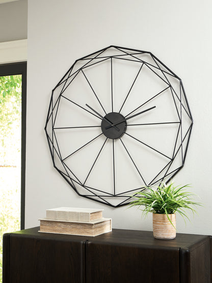 Cape Furniture Outlet - Ashley Furniture - Arkthorne Wall Decor - Wall Clock / Black - A8010429