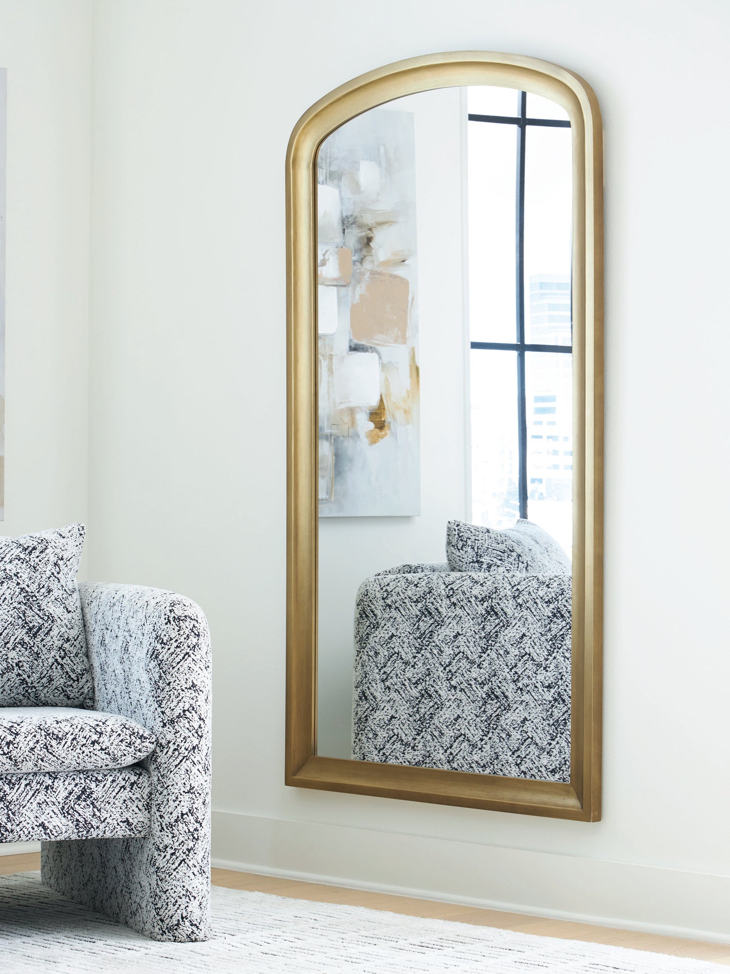 Cape Furniture Outlet - Ashley Furniture - Fintan Mirror - Floor Mirror / Gold Finish - A8010436