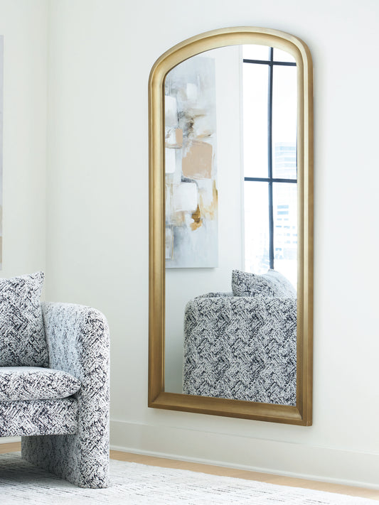 Cape Furniture Outlet - Ashley Furniture - Fintan Mirror - Floor Mirror / Gold Finish - A8010436