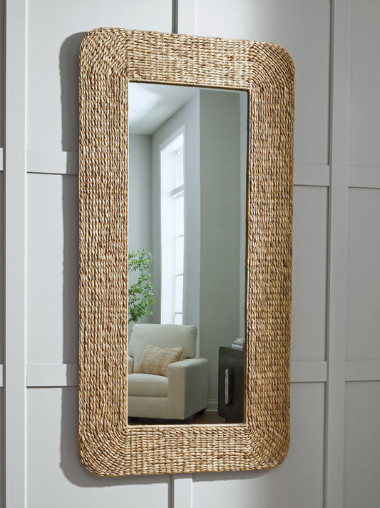 Cape Furniture Outlet - Ashley Furniture - Norigan Mirror - Floor Mirror / Natural - A8010438