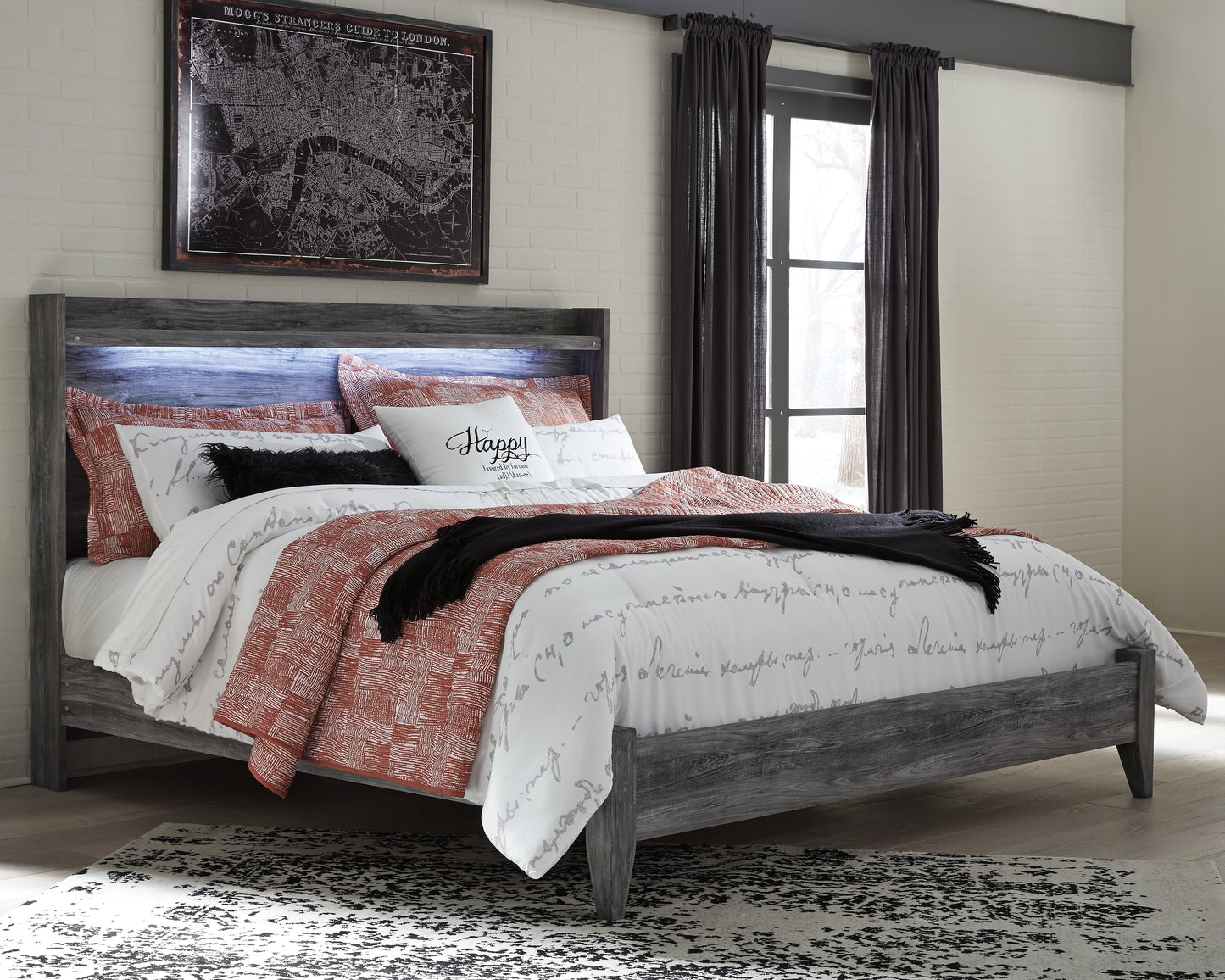 Cape Furniture Outlet - Ashley Furniture - Baystorm Bedroom - King Panel Bed / Gray - B221B11