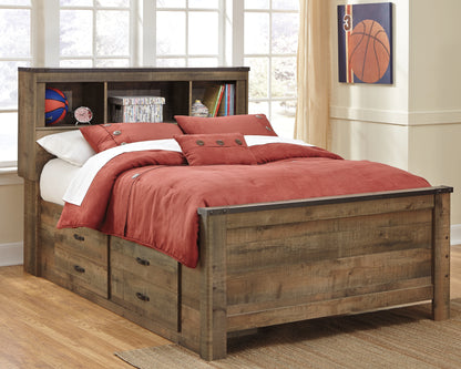 Cape Furniture Outlet - Ashley Furniture - Trinell Bedroom - Full Panel Bed with 2 Storage Drawers / Brown - B446B10