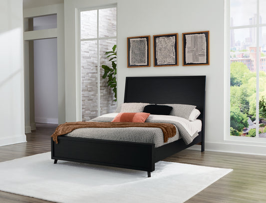Cape Furniture Outlet - Ashley Furniture - Danziar Bedroom - Full Slat Panel Bed / Black - B1013B19