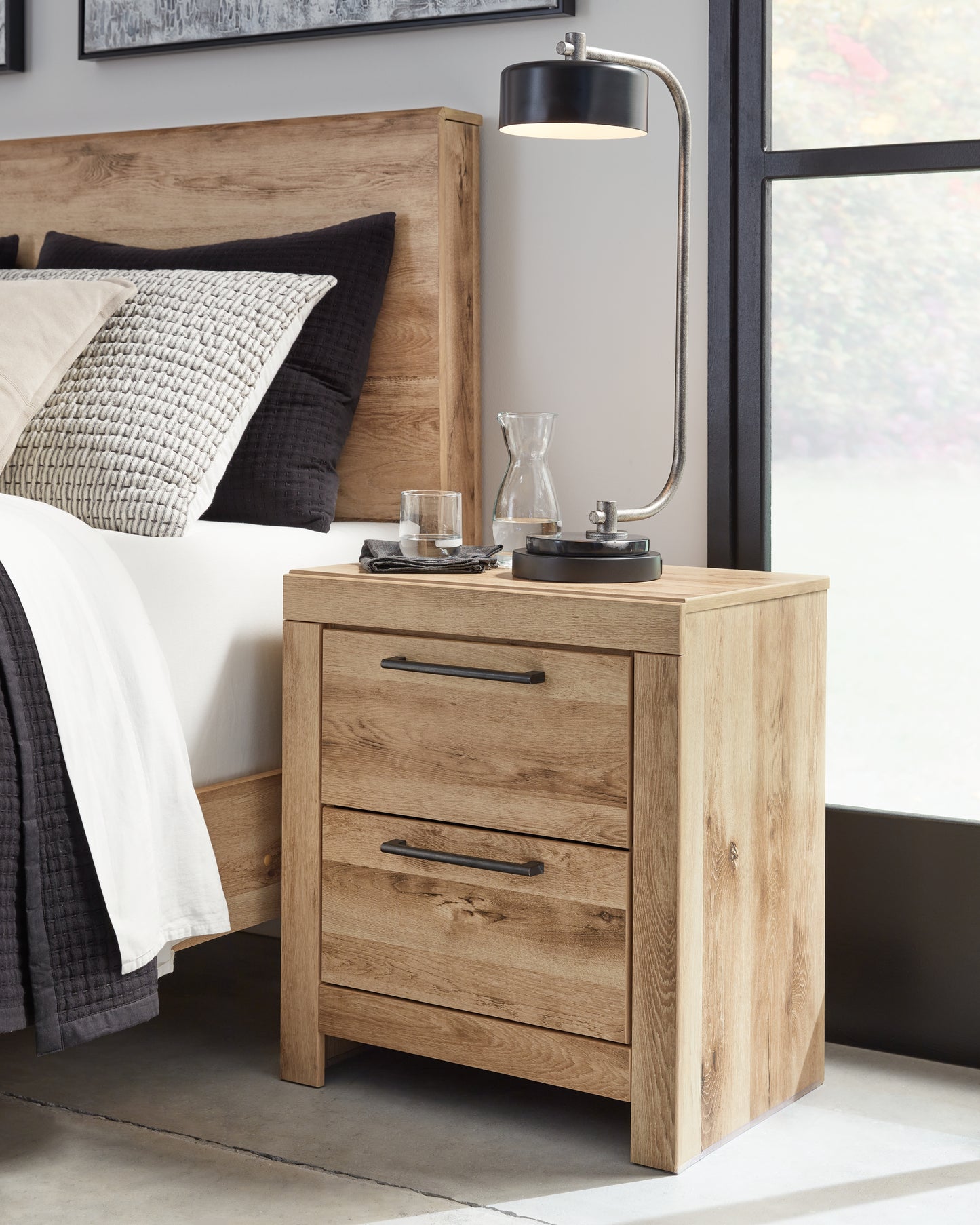 Cape Furniture Outlet - Ashley Furniture - Hyanna Bedroom - Two Drawer Night Stand / Tan Brown - B1050-92