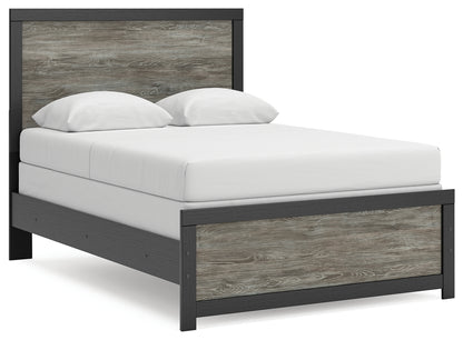 Cape Furniture Outlet - Ashley Furniture - Broachmyn Bedroom - Full Panel Bed / Black/Gray - PCB1118B9