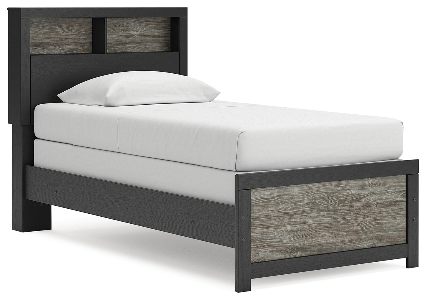 Cape Furniture Outlet - Ashley Furniture - Broachmyn Bedroom - Twin Bookcase Bed / Black/Gray - PCB1118B12