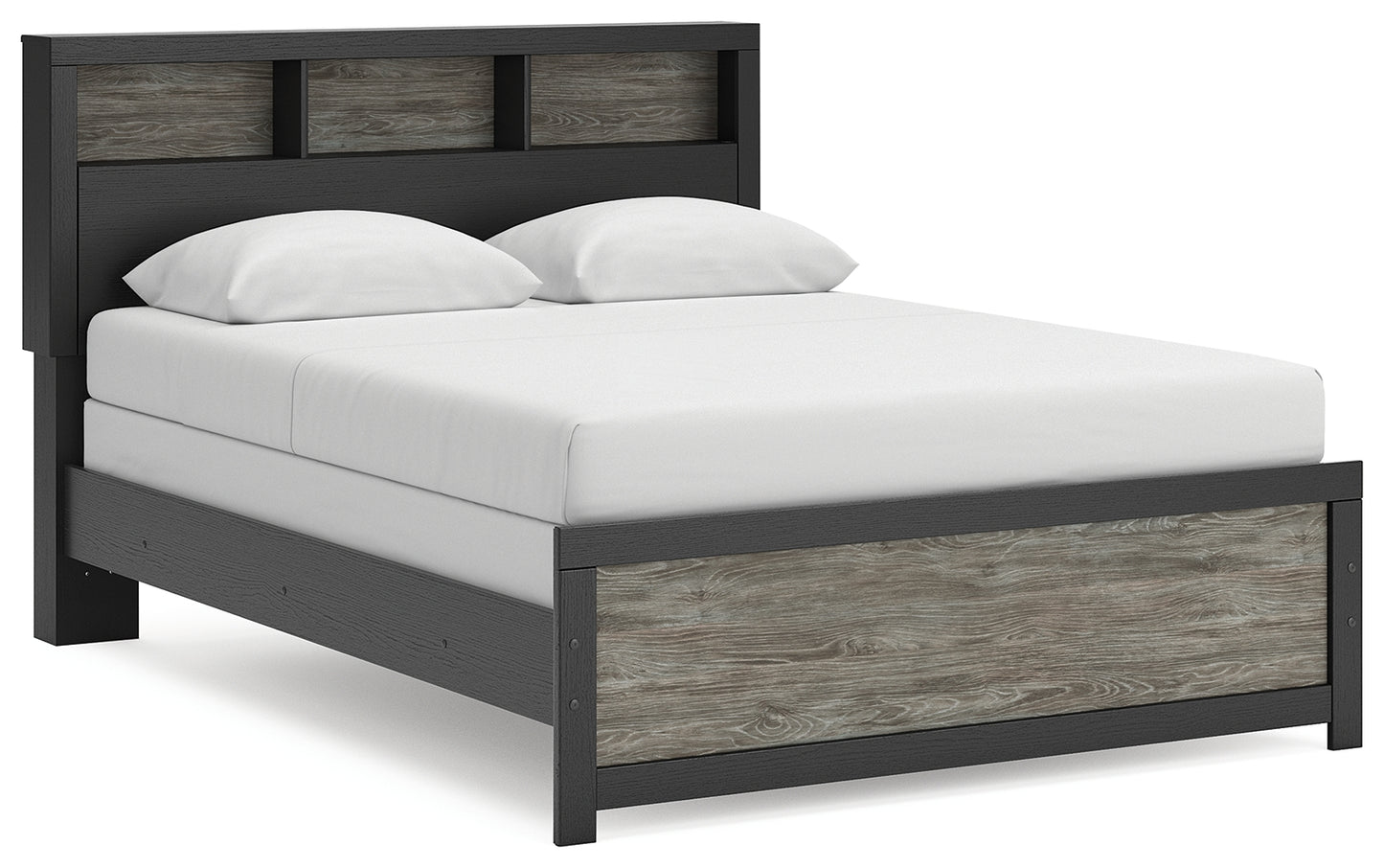 Cape Furniture Outlet - Ashley Furniture - Broachmyn Bedroom - Queen Bookcase Bed / Black/Gray - PCB1118B2