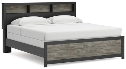 Cape Furniture Outlet - Ashley Furniture - Broachmyn Bedroom - King Bookcase Bed / Black/Gray - PCB1118B6