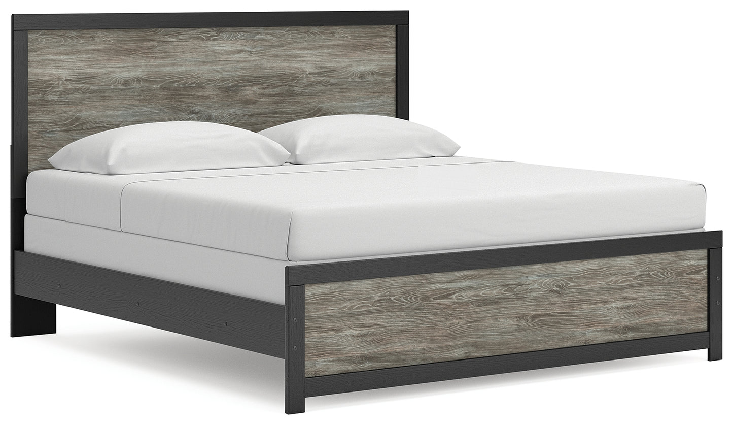 Cape Furniture Outlet - Ashley Furniture - Broachmyn Bedroom - King Panel Bed / Black/Gray - PCB1118B7