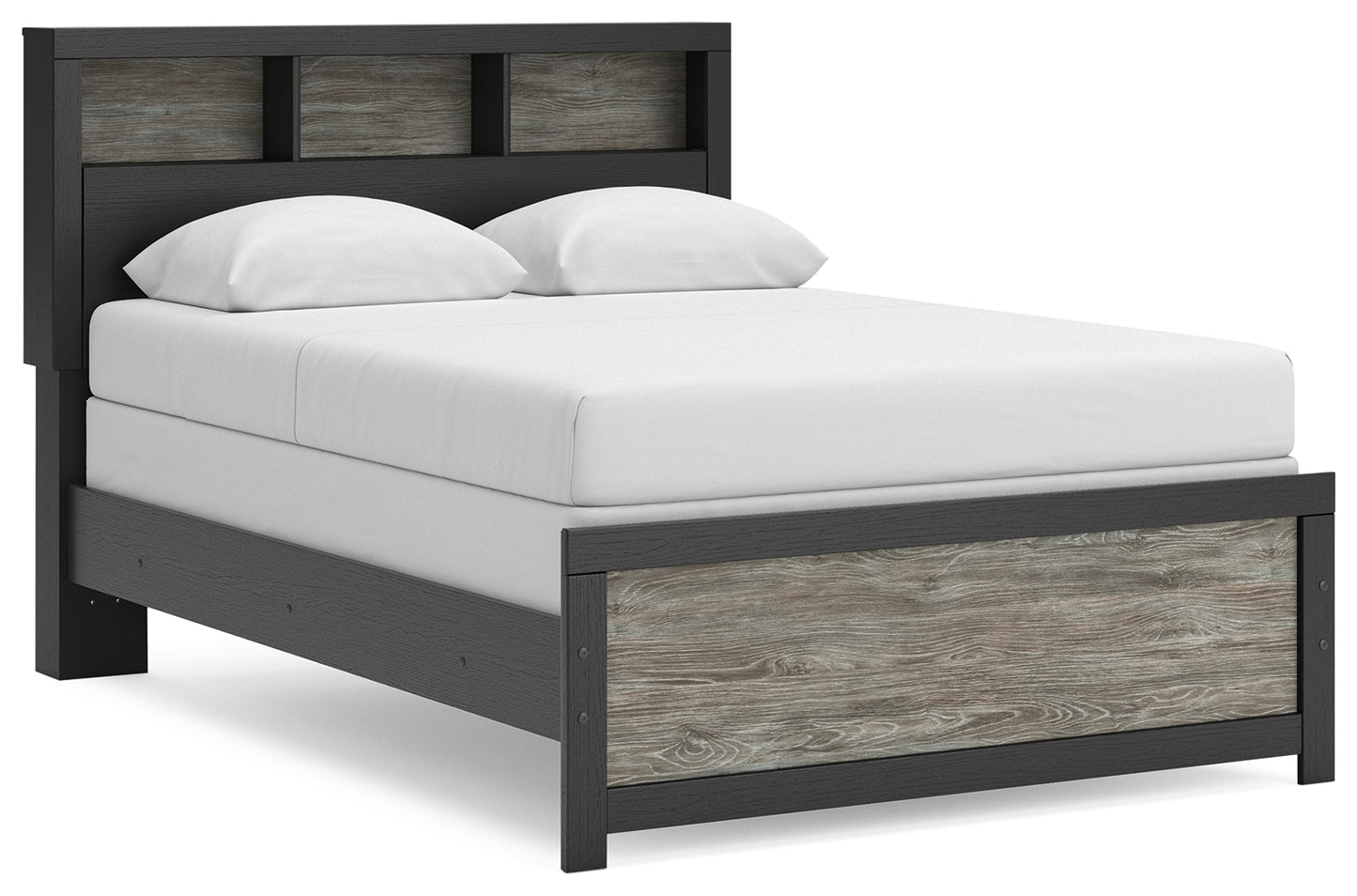 Cape Furniture Outlet - Ashley Furniture - Broachmyn Bedroom - Full Bookcase Bed / Black/Gray - PCB1118B13