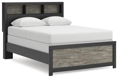 Cape Furniture Outlet - Ashley Furniture - Broachmyn Bedroom - Full Bookcase Bed / Black/Gray - PCB1118B13