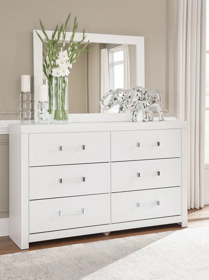 Cape Furniture Outlet - Ashley Furniture - Maeling Bedroom - Dresser and Mirror / White - PCB1119B1