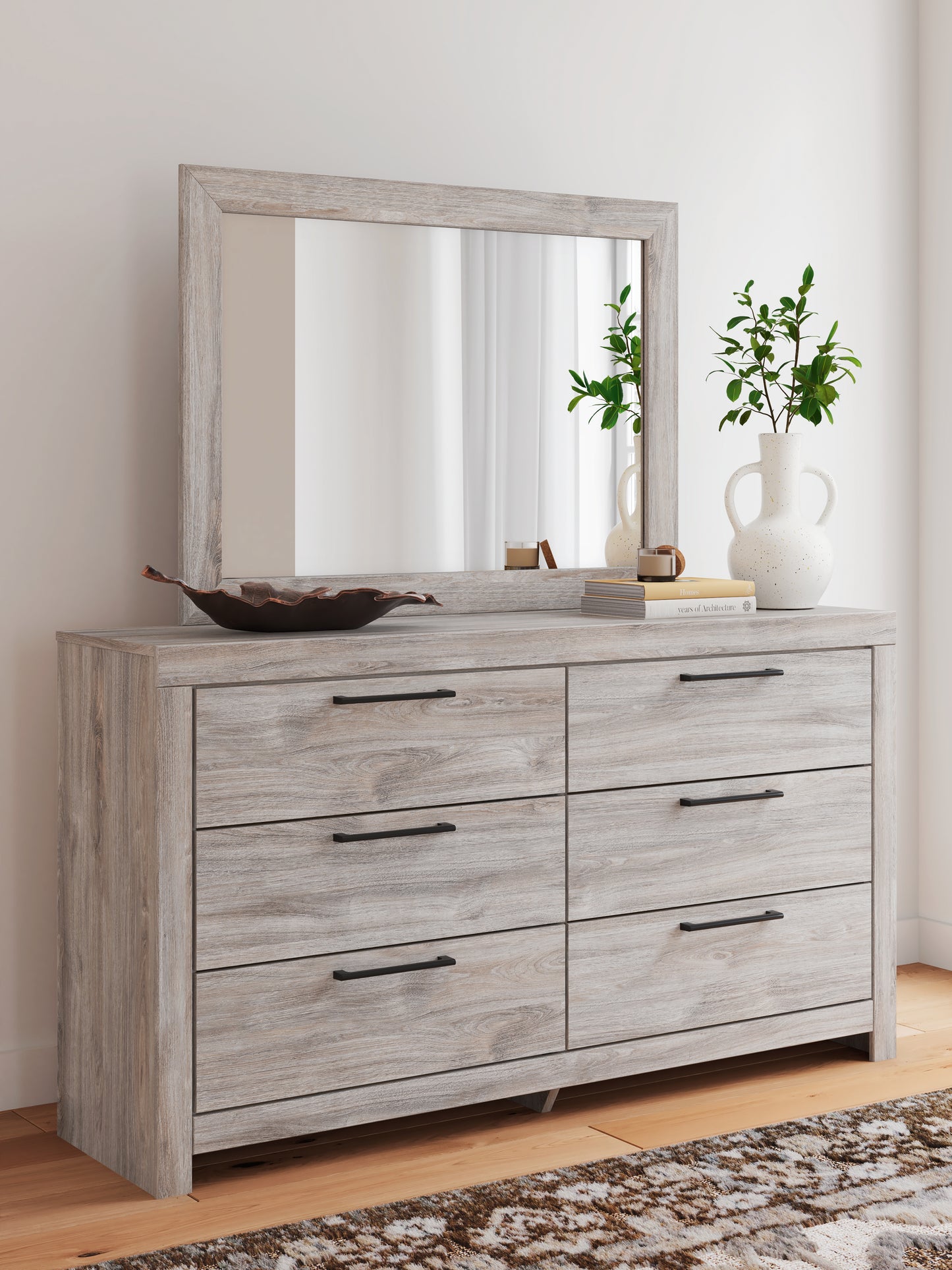 Cape Furniture Outlet - Ashley Furniture - Broachmyn Bedroom - Dresser and Mirror / Gray - PCB1120B1