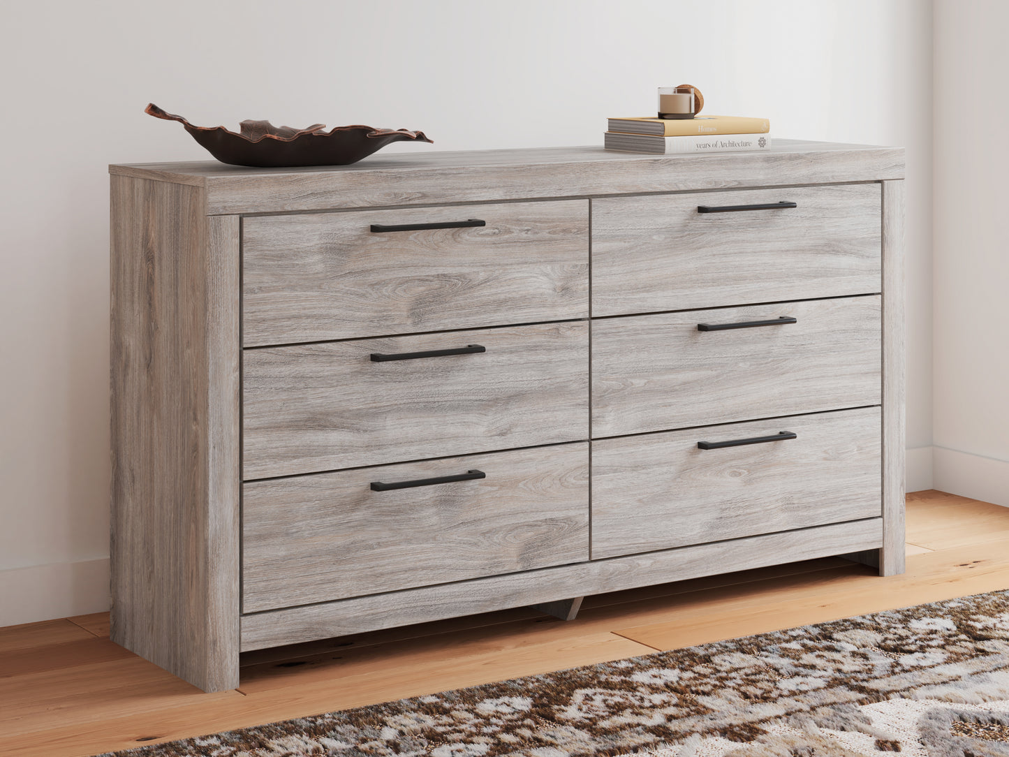 Cape Furniture Outlet - Ashley Furniture - Broachmyn Bedroom - Six Drawer Dresser / Gray - PCB1120-31