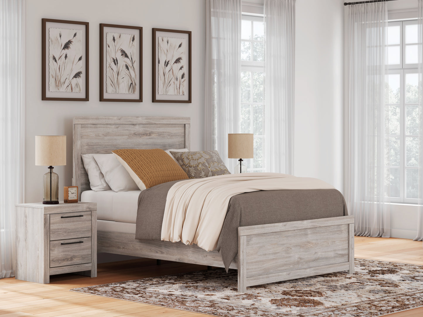 Cape Furniture Outlet - Ashley Furniture - Broachmyn Bedroom - Full Panel Bed / Gray - PCB1120B9