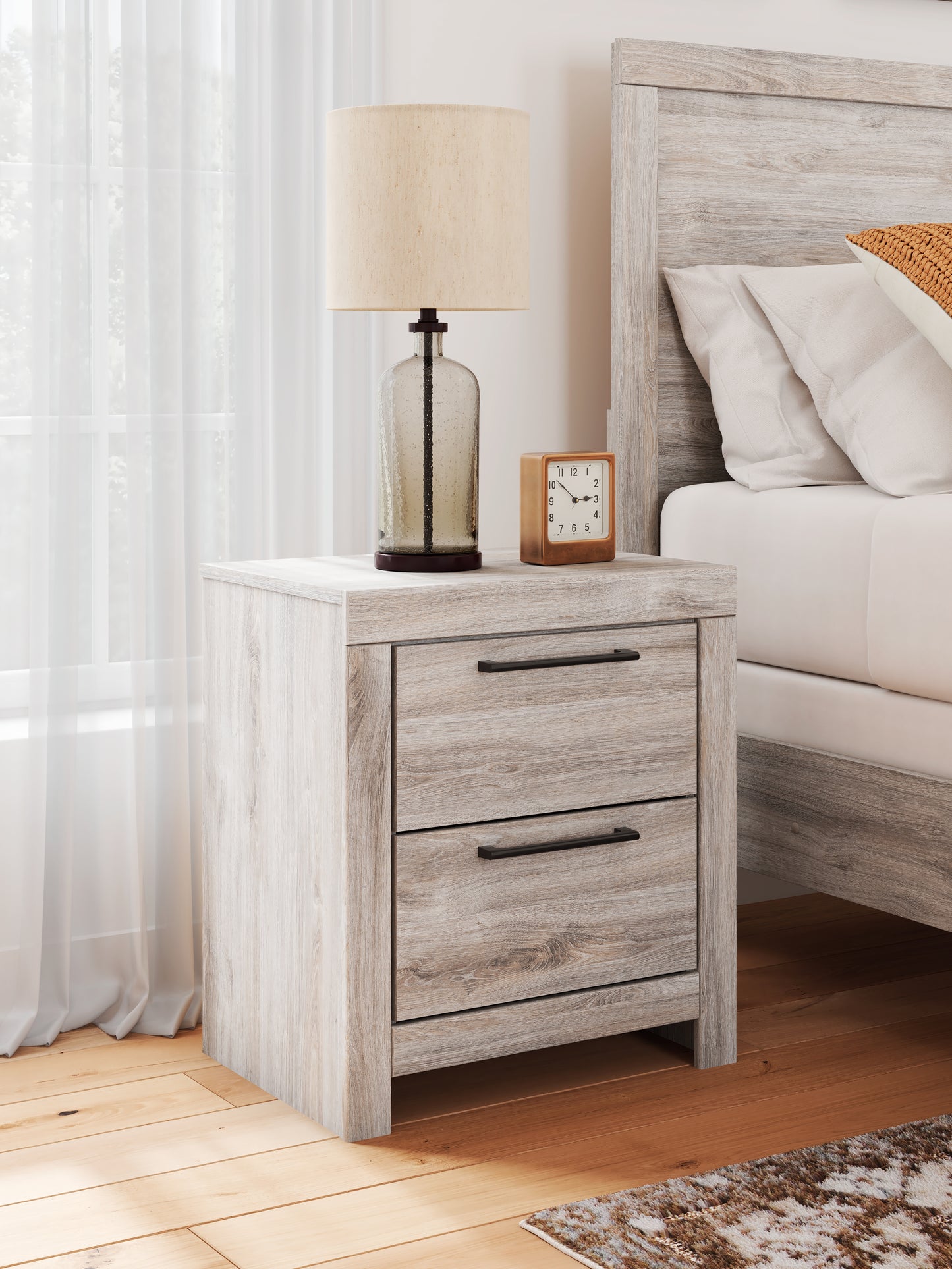 Cape Furniture Outlet - Ashley Furniture - Broachmyn Bedroom - Two Drawer Night Stand / Gray - PCB1120-92