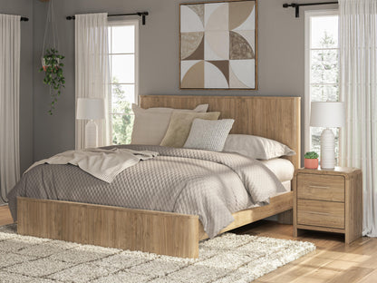 Cape Furniture Outlet - Ashley Furniture - Gramburg Bedroom - King Panel Bed / Warm Natural Brown - PCB1121B16