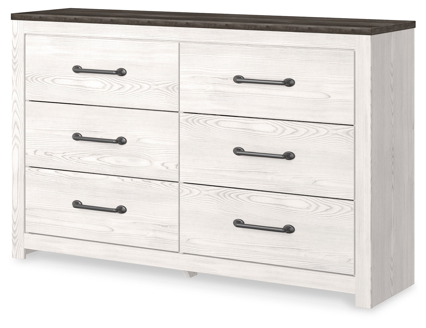 Cape Furniture Outlet - Ashley Furniture - Gerridan Bedroom - Six Drawer Dresser / White/Gray - B1190-31