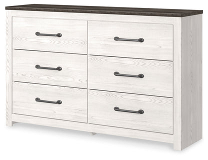 Cape Furniture Outlet - Ashley Furniture - Gerridan Bedroom - Six Drawer Dresser / White/Gray - B1190-31