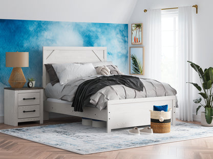 Cape Furniture Outlet - Ashley Furniture - Gerridan Bedroom - Full Panel Bed / White/Gray - B1190B4