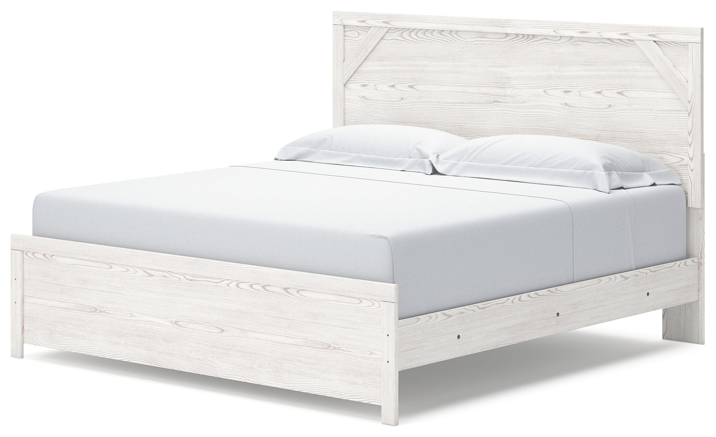 Cape Furniture Outlet - Ashley Furniture - Gerridan Bedroom - King Panel Bed / White/Gray - B1190B3