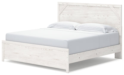 Cape Furniture Outlet - Ashley Furniture - Gerridan Bedroom - King Panel Bed / White/Gray - B1190B3