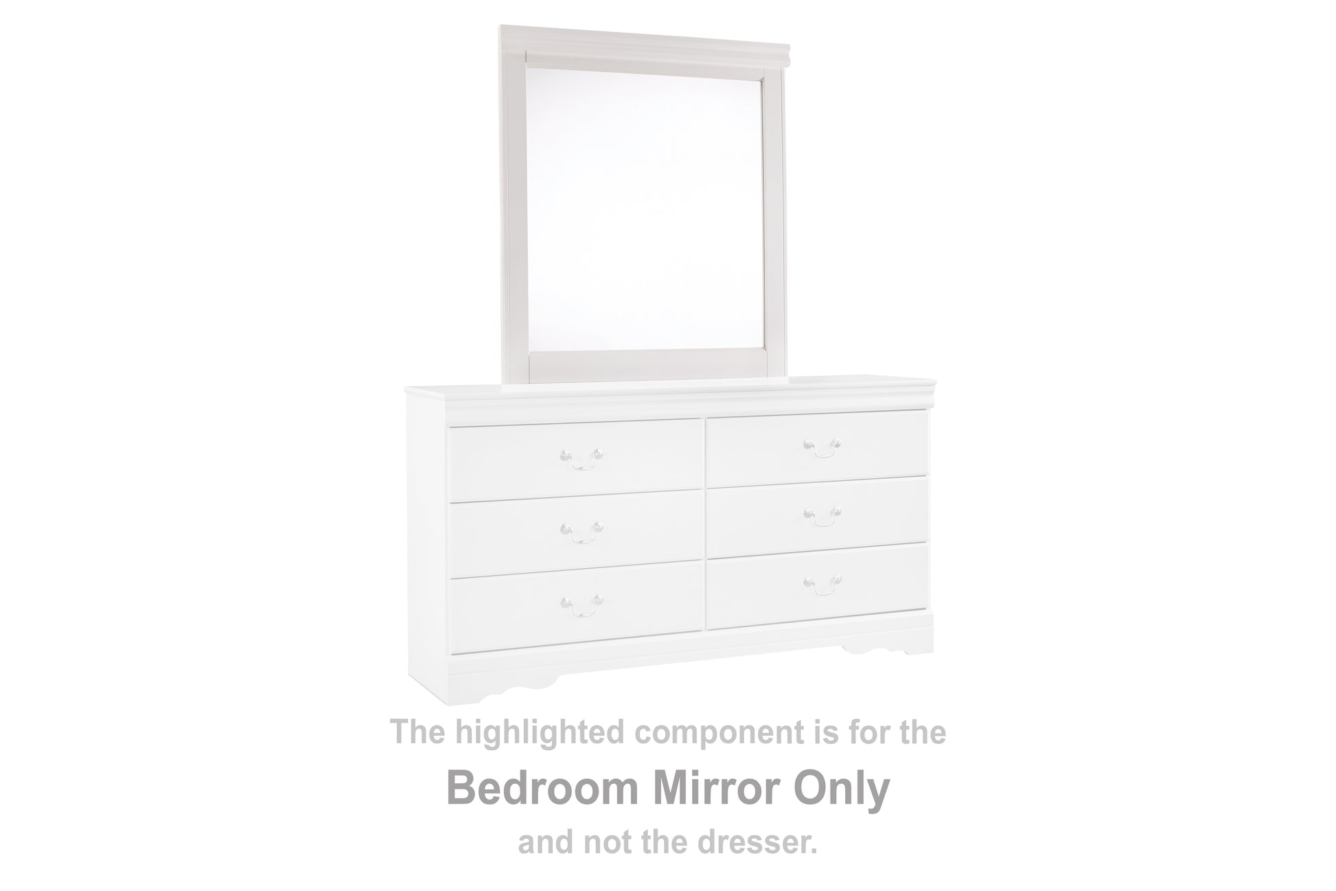 Cape Furniture Outlet - Ashley Furniture - Anarasia Bedroom - Bedroom Mirror / White - B129-36