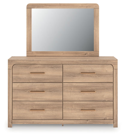 Cape Furniture Outlet - Ashley Furniture - Kinlanni Bedroom - Dresser and Mirror / Tan - PCB1360B1