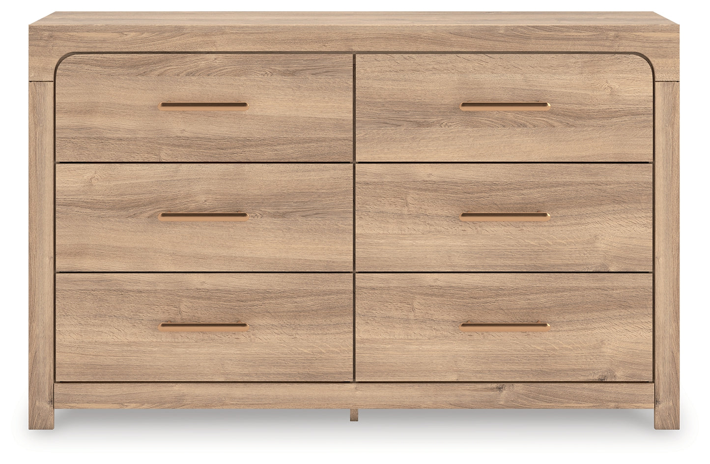 Cape Furniture Outlet - Ashley Furniture - Kinlanni Bedroom - Six Drawer Dresser / Tan - PCB1360-31