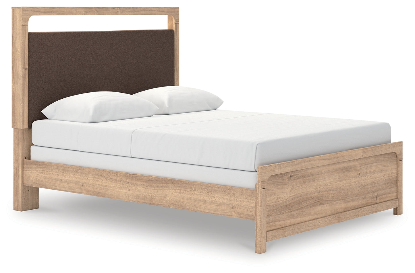 Cape Furniture Outlet - Ashley Furniture - Kinlanni Bedroom - Queen Upholstered Panel Bed / Tan - PCB1360B4