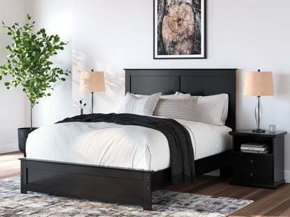 Cape Furniture Outlet - Ashley Furniture - Maribel Bedroom - Queen Panel Bed / Black - B138B53