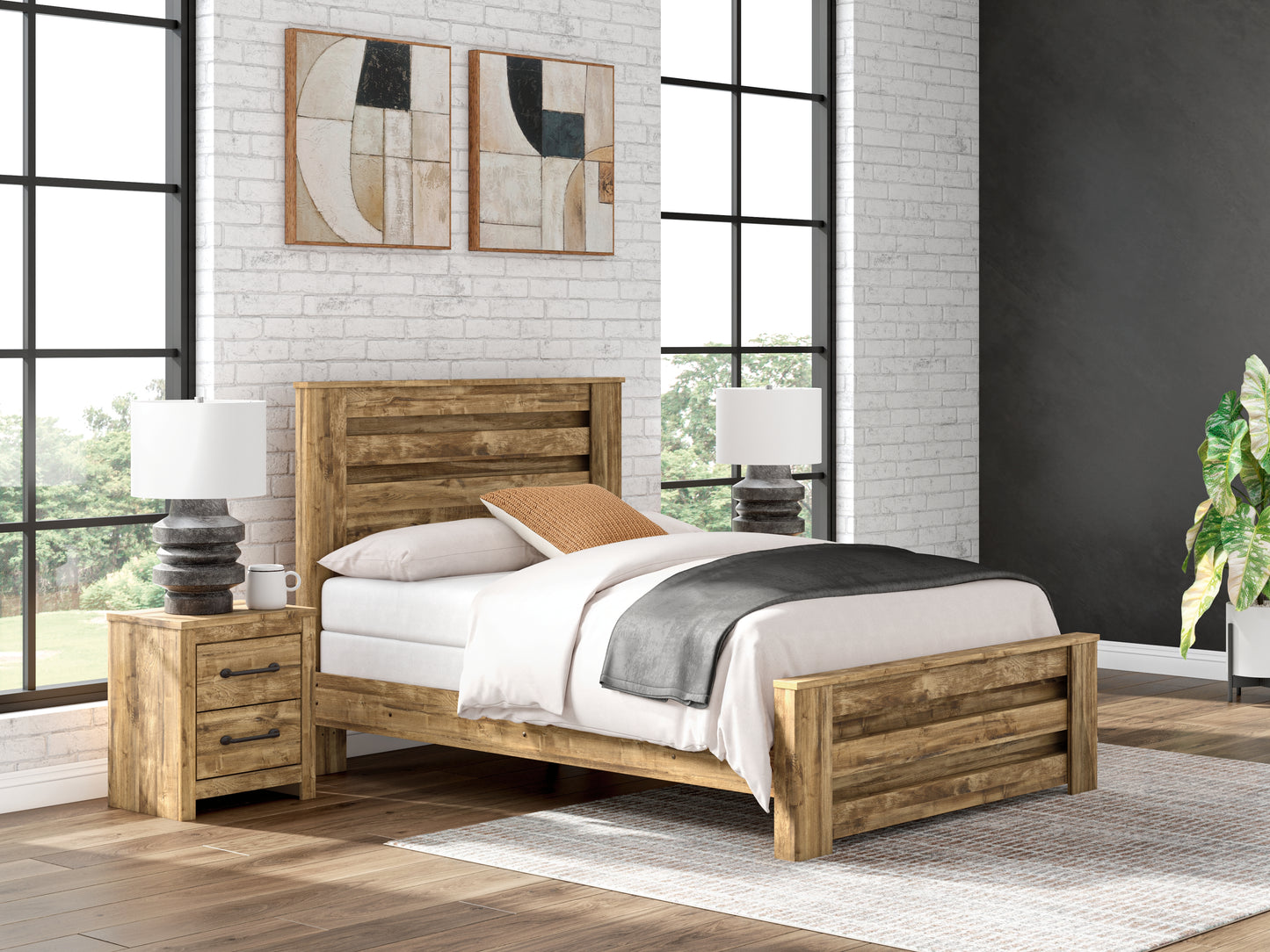 Cape Furniture Outlet - Ashley Furniture - Maystonna Bedroom - Queen Panel Bed / Brown - PCB1580B4