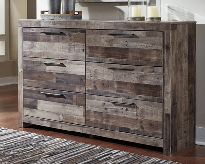 Cape Furniture Outlet - Ashley Furniture - Derekson Bedroom - Six Drawer Dresser / Multi Gray - B200-31