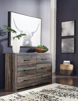 Queen Bookcase Bed with 2 Storage Drawers