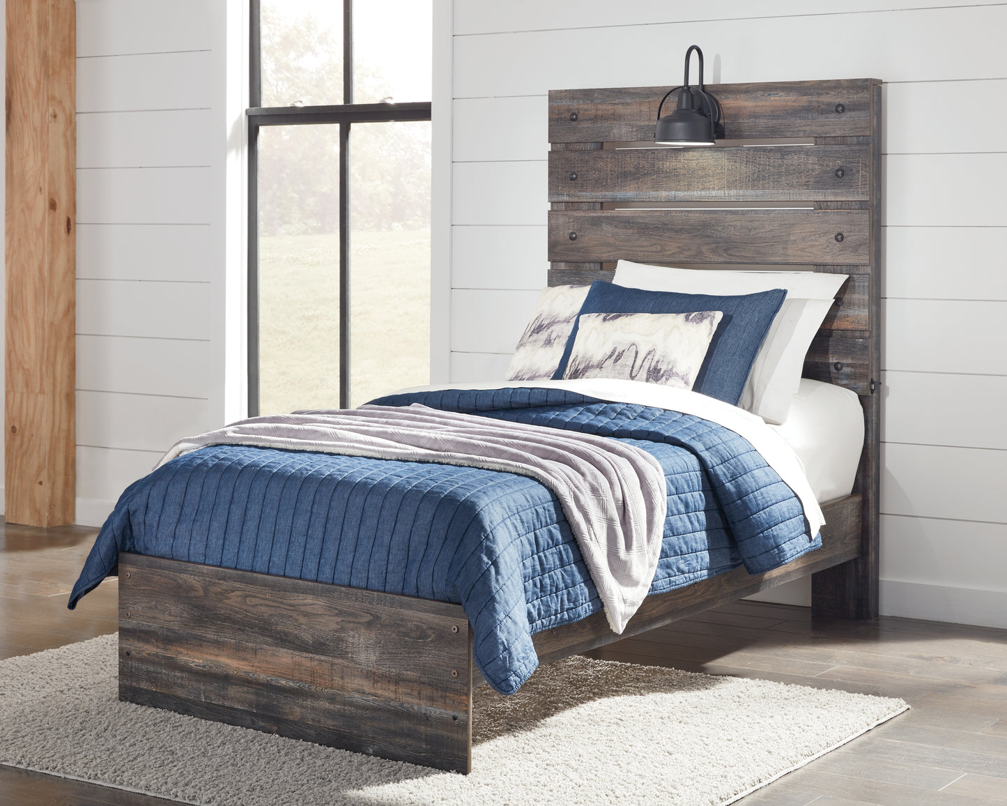 Cape Furniture Outlet - Ashley Furniture - Drystan Bedroom - Twin Panel Bed / Multi - B211B2