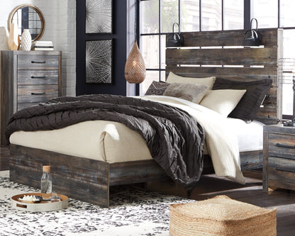 Cape Furniture Outlet - Ashley Furniture - Drystan Bedroom - Queen Panel Bed / Multi - B211B4