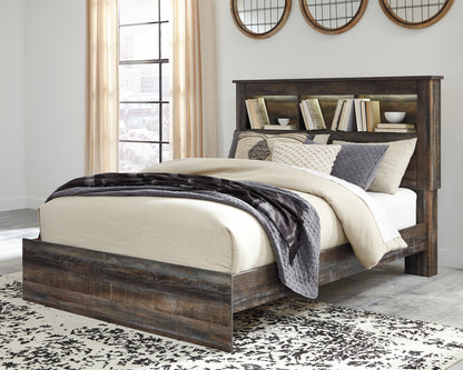 Cape Furniture Outlet - Ashley Furniture - Drystan Bedroom - Queen Bookcase Bed / Multi - B211B16