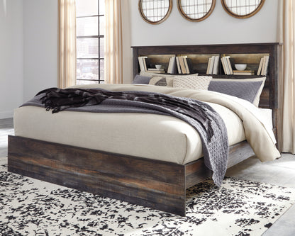 Cape Furniture Outlet - Ashley Furniture - Drystan Bedroom - King Bookcase Bed / Multi - B211B53