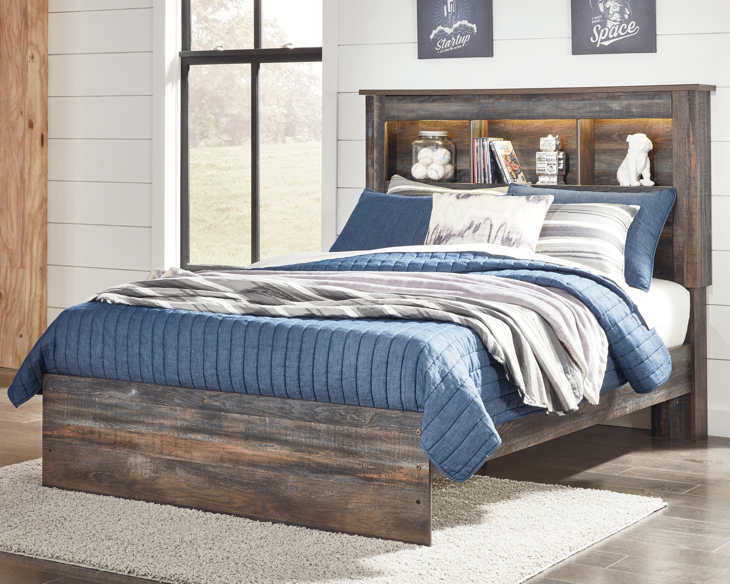 Cape Furniture Outlet - Ashley Furniture - Drystan Bedroom - Full Bookcase Bed / Multi - B211B46